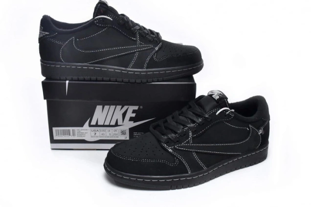 Rep Black Travis Jordan Air x 1 Low Scott Phantom OG DM7866-001 0819